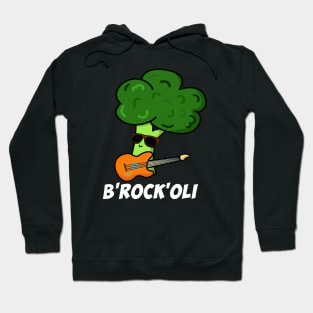 B-ROCK-oli Cute Funny Brocolli Veggie Pun Hoodie